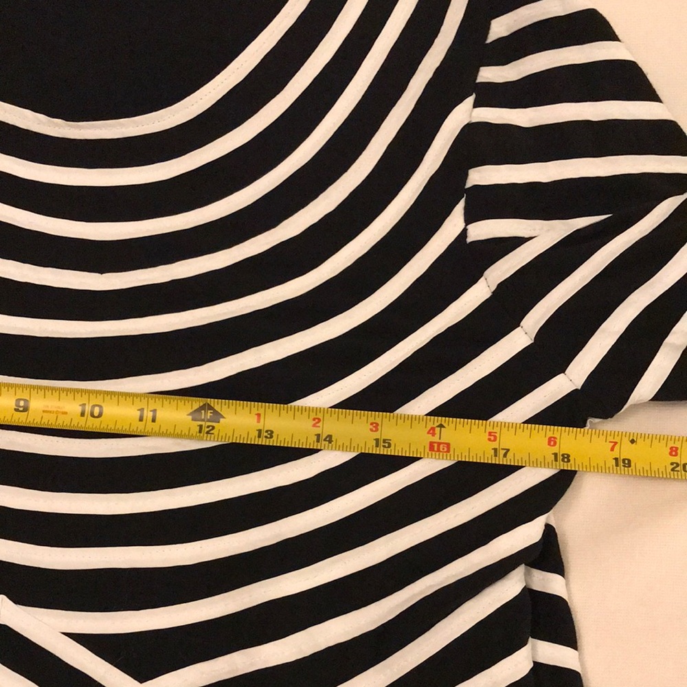 Like-new! Black and White Striped Knit Top - Picture 8 of 10